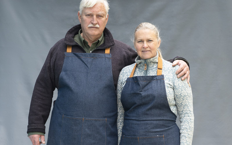 Peter Curtin and Birgitta Hedin-Curtin in the Burren Smokehouse for the VIP Meet the Maker guided tour