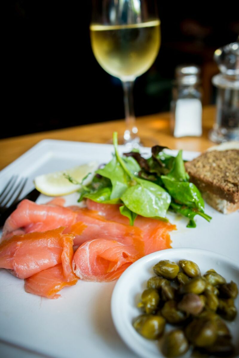 Burren Smoked Irish Organic Salmon plate in the Roadside Tavern Lisdoonvarna