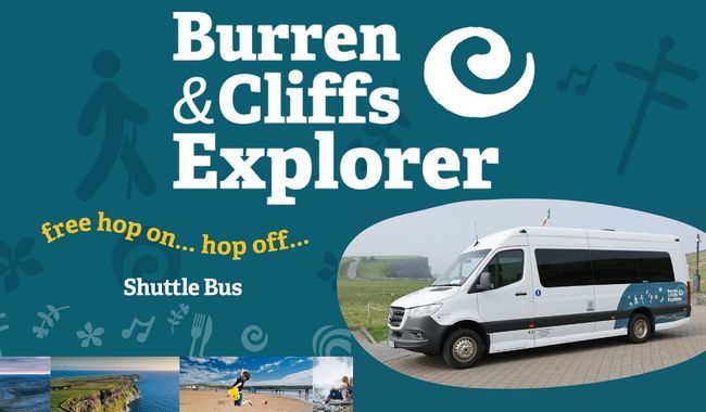 Free Burren Explorer shuttle bus for Co. Clare going to the Burren Smokehouse